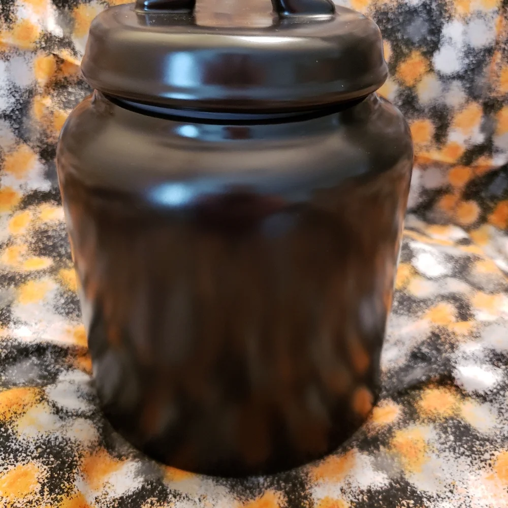 Rae Dunn Halloween Boo Canister Black New